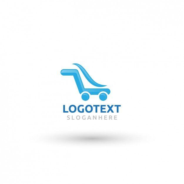 Cart Logo - Blue logo in shopping cart form Vector | Free Download