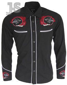 Red and Black Cowboy Logo - BLACK with RED LOGO COWBOY ROCKABILLY LINE DANCING WESTERN ...