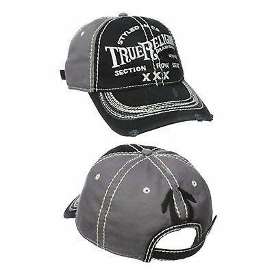 New True Religion Logo - NEW TRUE RELIGION Studded Horseshoe Distressed Trucker Hat Cap