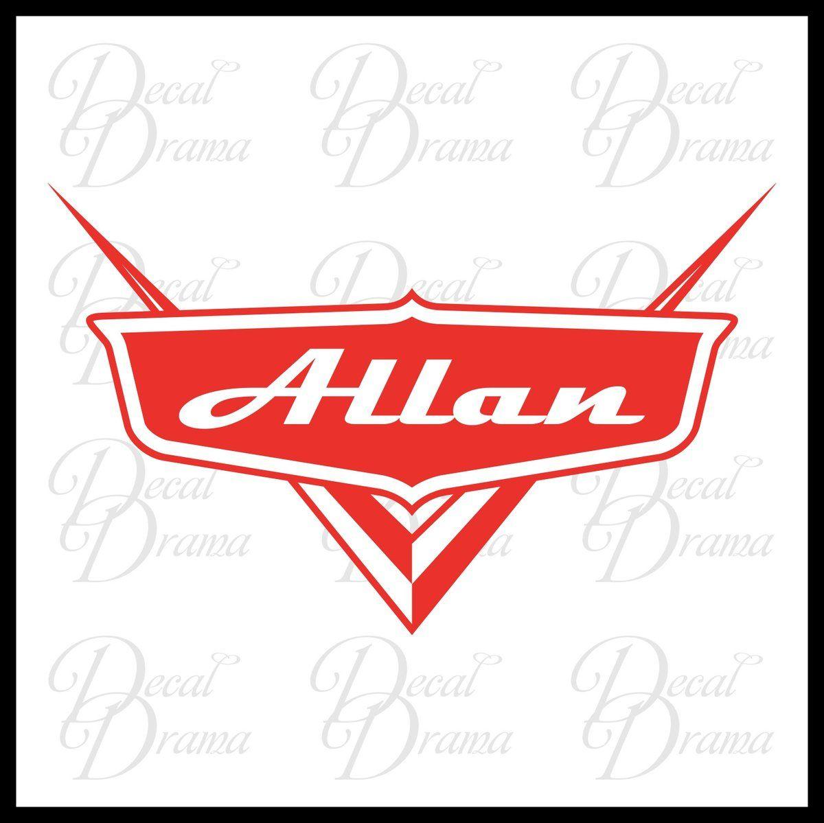 Disney Pixar Cars Personalized Logo - Personalized Cars Fan Art Emblem Disney Pixar Inspired Vinyl Wall