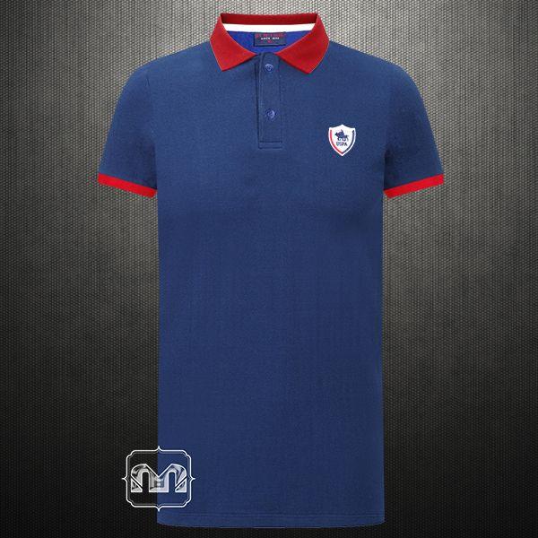 Red and Navy Blue Logo - US Polo Assn Two Toned Navy Red Polo Tshirt With Chest Logo ...