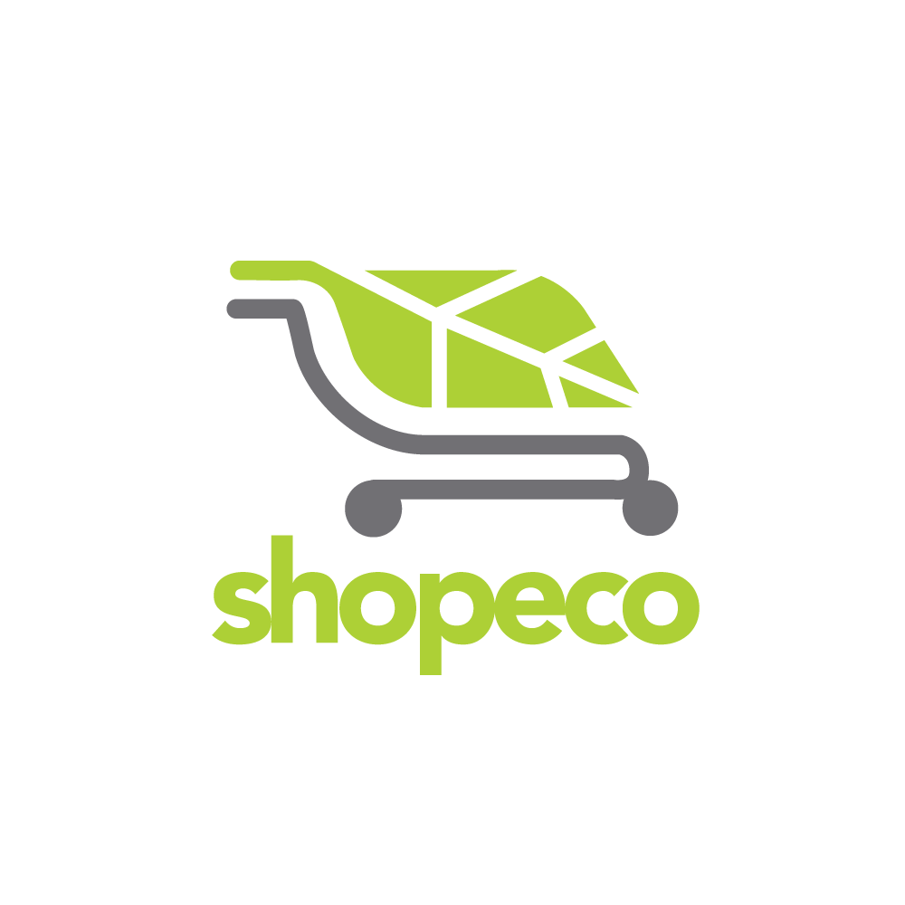 Cart Logo - Shopeco—Shopping Cart Leaf Logo Design