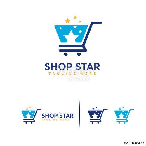 Cart Logo - Shop Star logo designs concept, Shopping Cart logo design template