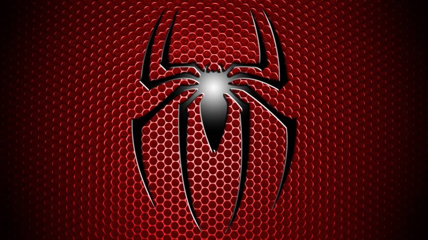 Simple Spider Man Logo - PL Spider-man Spider-Man Spider Man Logo Red Grid Black Simple Wall ...
