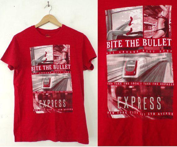 City Express Clothing Logo - 90s Bite the Bullet New York City Express Tshirt Mens Medium