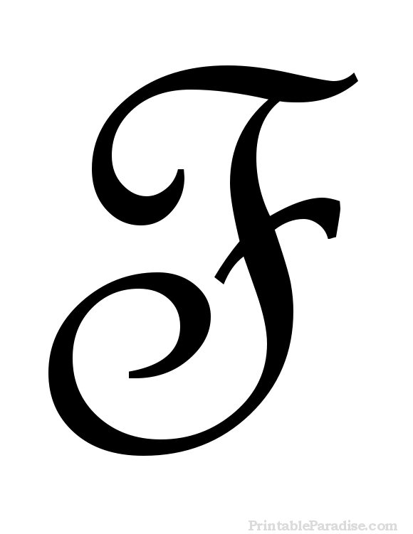 Cursive F Logo - Printable Letter F in Cursive Writing | letters | Lettering, Cursive ...
