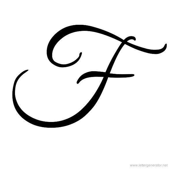 Cursive F Logo - pull the tail in to make a heart for my 