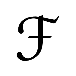Cursive F Logo - Script Capital F Smiley Face Unicode Character U | Home Decor ...