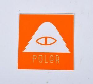5 Orange Logo - POLER SNOWBOARD STICKER 2.5