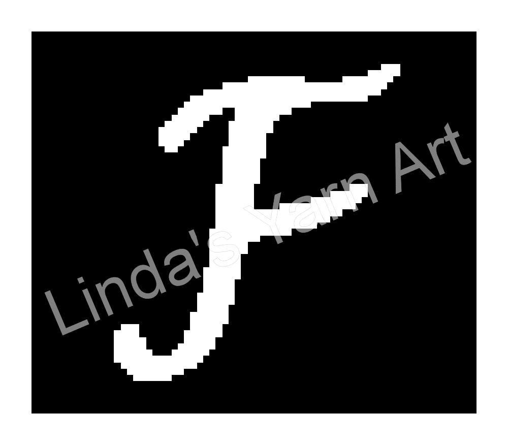 Cursive F Logo - Monogram Cursive F. Linda's Yarn Art