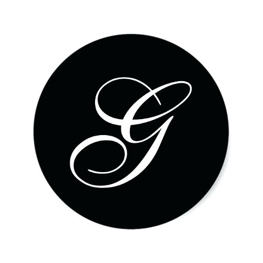 Cursive F Logo - A Cursive G G Monogram Stickers Cursive Fonts – asoleras.club