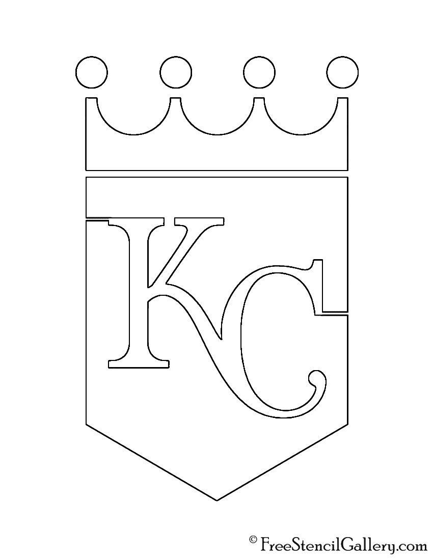 KC Royals Logo - MLB - Kansas City Royals Logo Stencil | Free Stencil Gallery