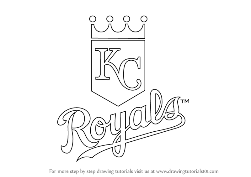 Kansas City Royals Logo - Learn How to Draw Kansas City Royals Logo (MLB) Step by Step ...