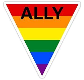 Rainbow Triangle Logo - LGBT Ally Rainbow Triangle Graphic Bumper