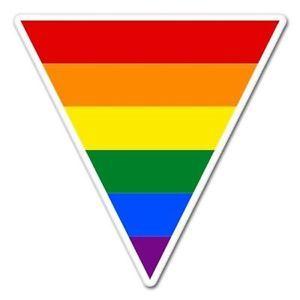 Rainbow Triangle Logo - Rainbow Flag Triangle Car Vinyl Sticker - SELECT SIZE | eBay