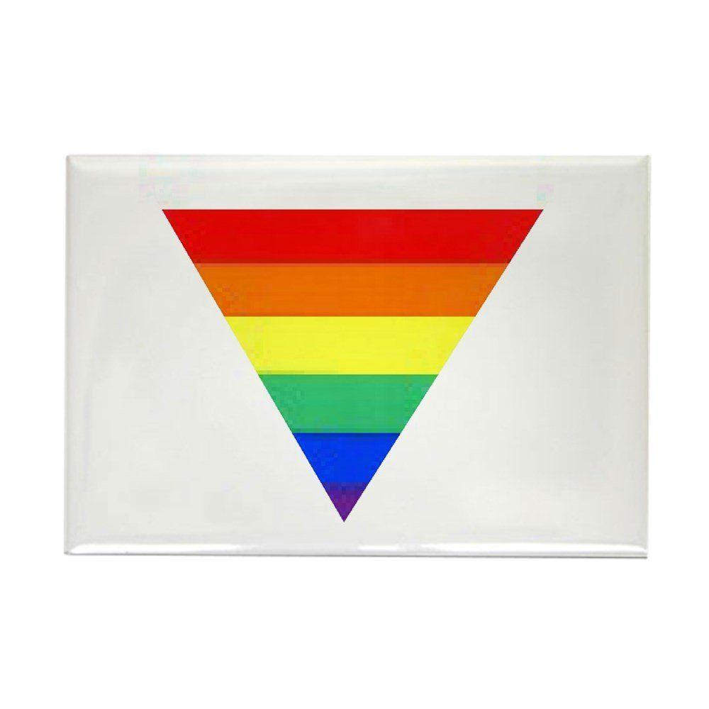 Rainbow Triangle Logo - CafePress - Rainbow Triangle - Rectangle Magnet, 2