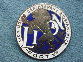 Car Company with Lion Logo - LION MOTOR CAR CO. radiator emblem The LION MOTOR COMPANY was
