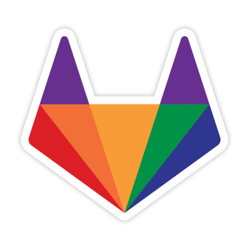 Rainbow Triangle Logo - GitLab Rainbow Tanuki Sticker