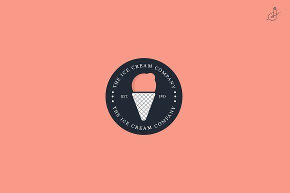 Ice Cream Brand Logo - Ice Cream Company Logo ~ Logo Templates ~ Creative Market