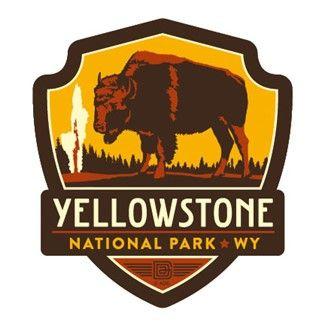 Yellowstone Logo - Yellowstone National Park Emblem Magnet | Vinyl Magnet