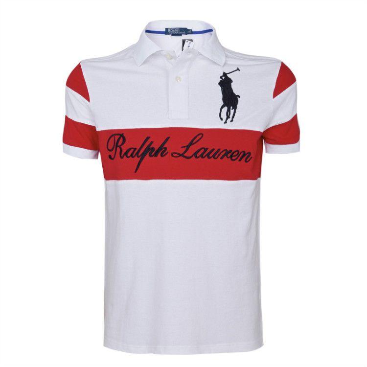 Blue with Red Polo Logo - ralph lauren white dress, Polo Ralph Lauren Big Logo Short TShirt