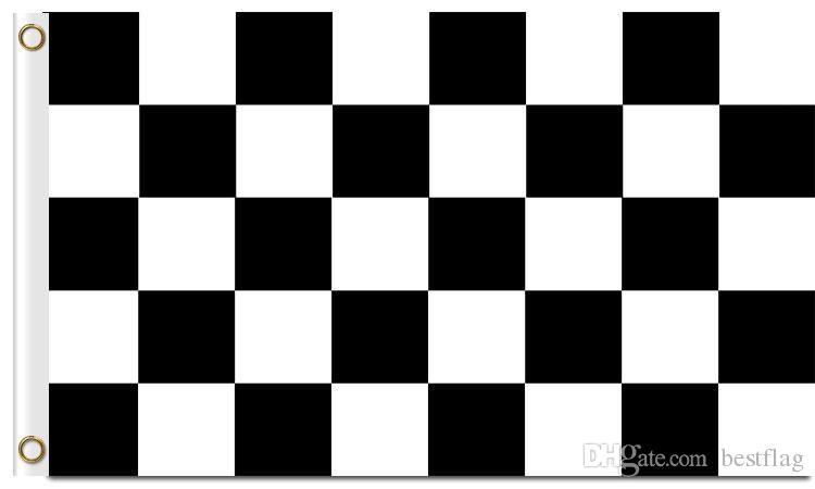 Black and White Checkered Logo - Digital Printing Black White Checkered Flag Outdoor 3x5ft