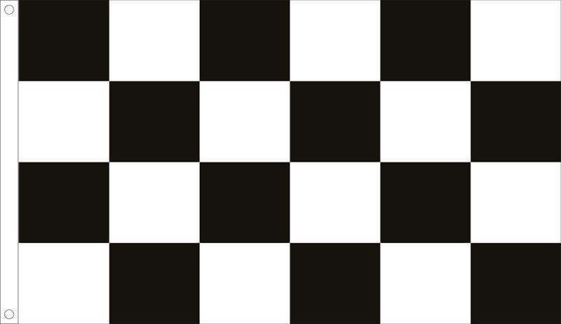 Black and White Checkered Logo - Checkered Black White Flag Outdoor Nylon