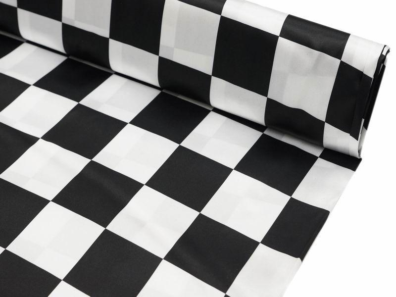 Black and White Checkered Logo - Ya Ya Youre Checkmate! Fabric Bolts 54 X10Yards Black / White