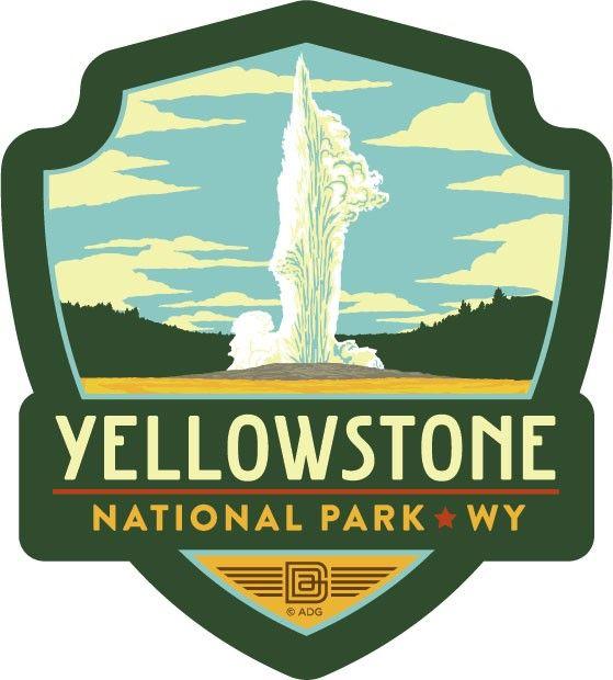 Yellowstone Logo - Yellowstone Old Faithful Emblem Magnet | Vinyl Magnet