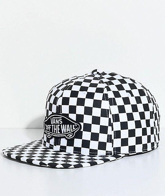 Black and White Checkered Logo - Vans OTW Black & White Checkered Snapback Hat