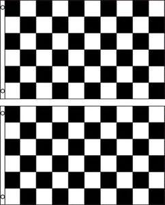 Black and White Checkered Logo - 2 pack lot) 3x5 Black White Checkered Racing Flag 3'x5' Banner ...