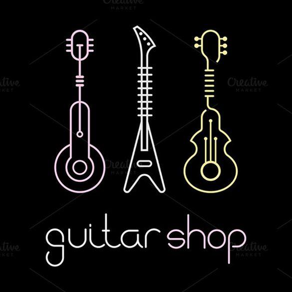 Guitar Logo - 25+ Guitar Logos – Free PSD, EPS, AI, Illustrator Format Download ...