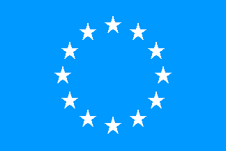 Blue Flag with Stars Logo - EU Flag