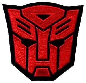Red Transformers Logo - Transformers Red Autobot Movie Film logo Sew Iron On Embroidery