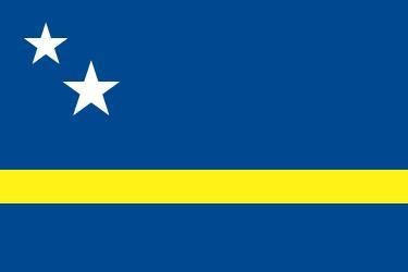 Blue Flag with Stars Logo - Flag of Curaçao. Netherlands territorial flag