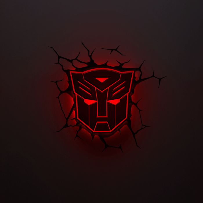 Red Transformers Logo - Transformers - Autobot Logo 3D Light | Ikon Collectables | The Co-op
