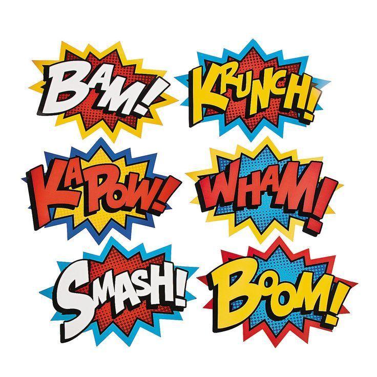 Red Word Bubble Logo - Superhero Word Bubble Printables. Printable Kids' Crafts