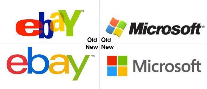 Old vs New Microsoft Logo - Old and new Microsoft, eBay logos | Microsoft | Logos, Microsoft ...