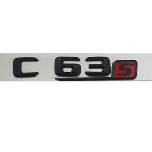 Black and Red S Logo - Red Black C63s Trunk Letters Emblem Emblems Badge for Mercedes Benz ...