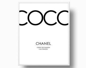 Coco Chanel Perfume Logo - Chanel No 5 print Chanel Logo Coco Chanel poster Coco | Etsy