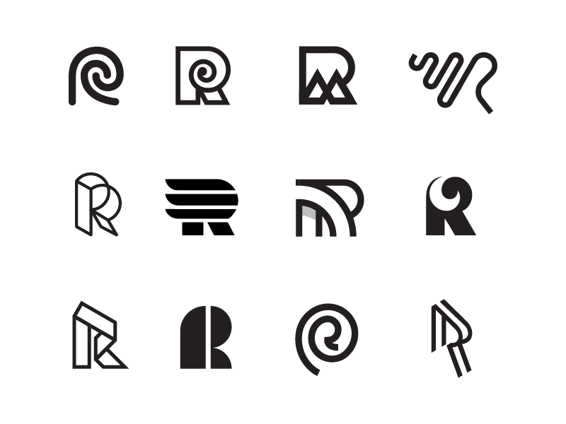 Letter Form Logo - R Letterform. Logo Design. Logo design, Logos, Design