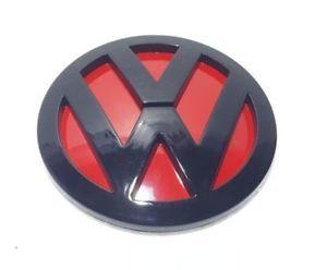 Red Volkswagen Logo - VW BLACK/RED REAR BOOT BADGE EMBLEM LOGO GOLF MK5 SIZE 100 mm | eBay