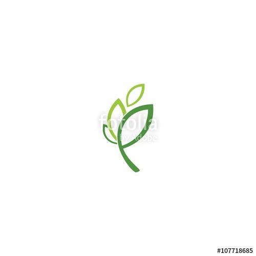 Abstract Leaf Logo - grren leaf abstract logo