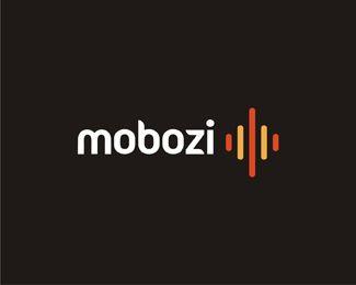 Web and Mobile Logo - mobozi web and mobile software developer reversed logo design
