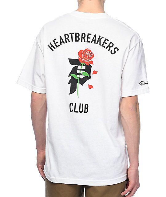 Primitive Heartbreakers Logo - Primitive Heartbreakers Co White T-Shirt | Zumiez