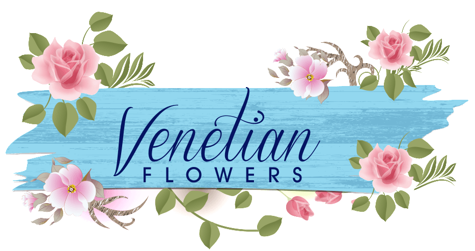 Petal Pink Green Flower Logo - Flowers Delivery Venice | Venetian Flowers