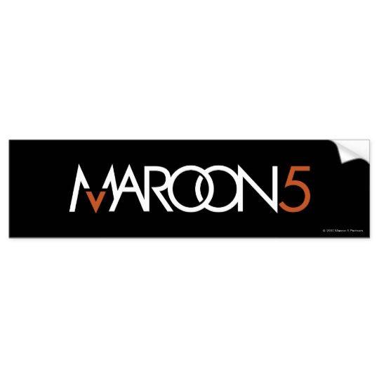 5 Black Logo - Maroon 5 White on Black Logo Bumper Sticker | Zazzle.co.uk
