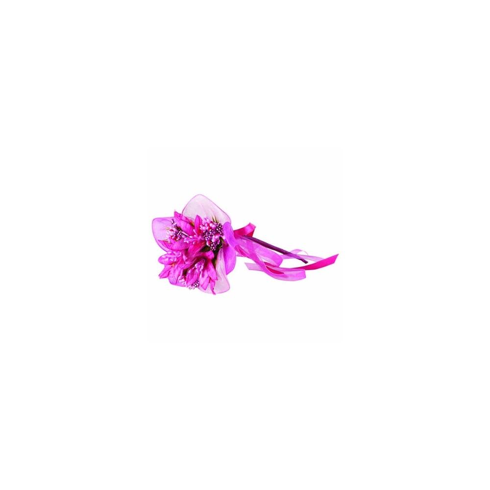 Petal Pink Green Flower Logo - Club Green Flower Spray with Ribbons Cake Topper 170mm Fuchsia Hot ...