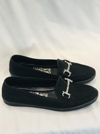 Ferragamo Black Logo - Salvatore Ferragamo Black Logo Loafers Sz 5.5