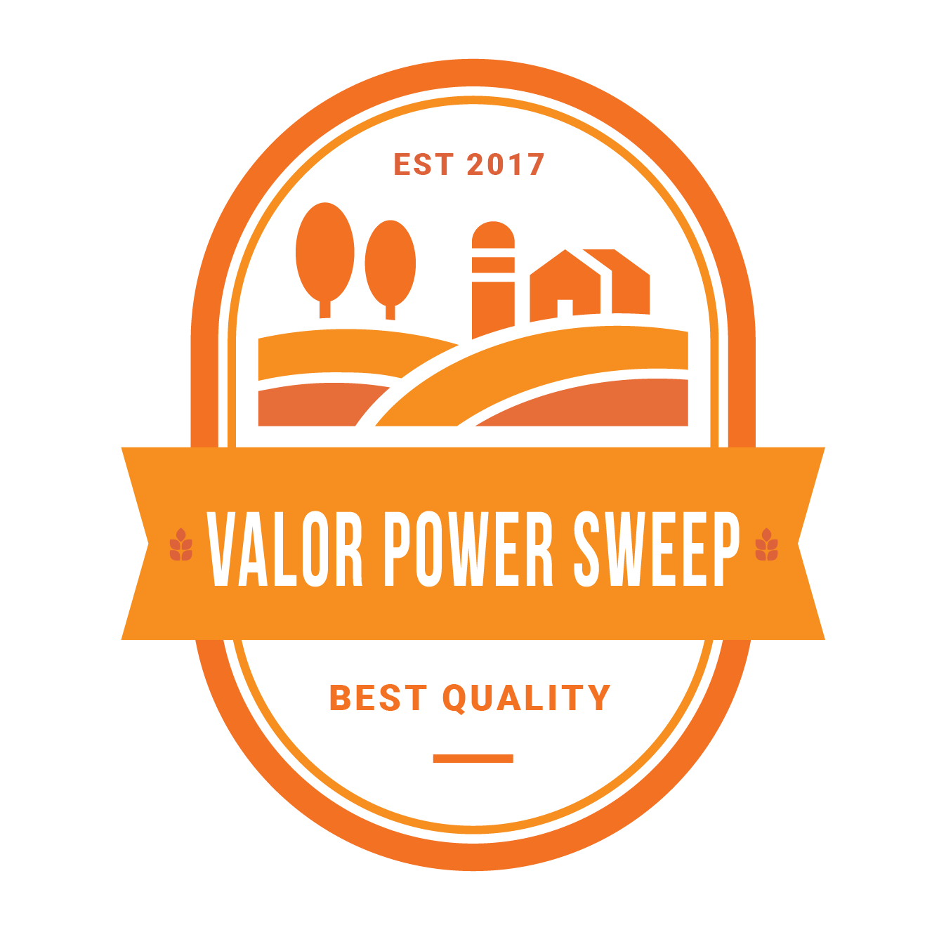 Orange Sweep Logo - Bold, Masculine, Agriculture Logo Design for Valor Power Sweep by ...